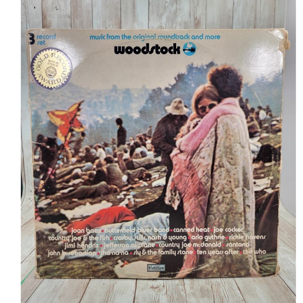 Vintage Woodstock 3 Record Set LP Vinyl 3 Record Set 1970 Cotillion Atlantic